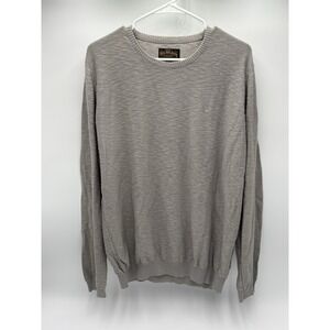 True Religion Men's Crewneck Sweater XL Gray Lightweight Knit Pullover